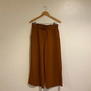 HM elastic pants terracotta color
